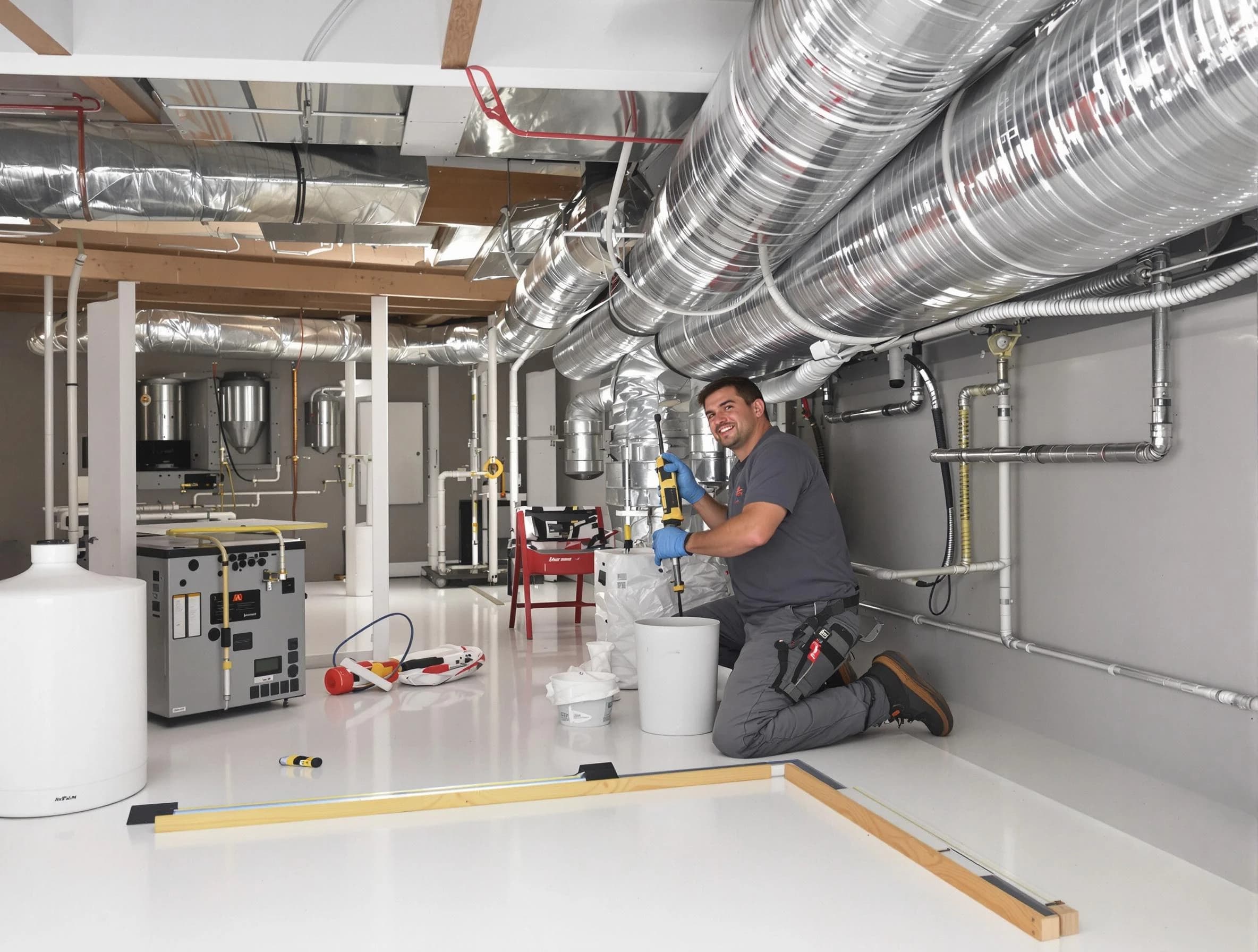 Professional duct sealing service by Williamsburg Air Duct Cleaning in Williamsburg