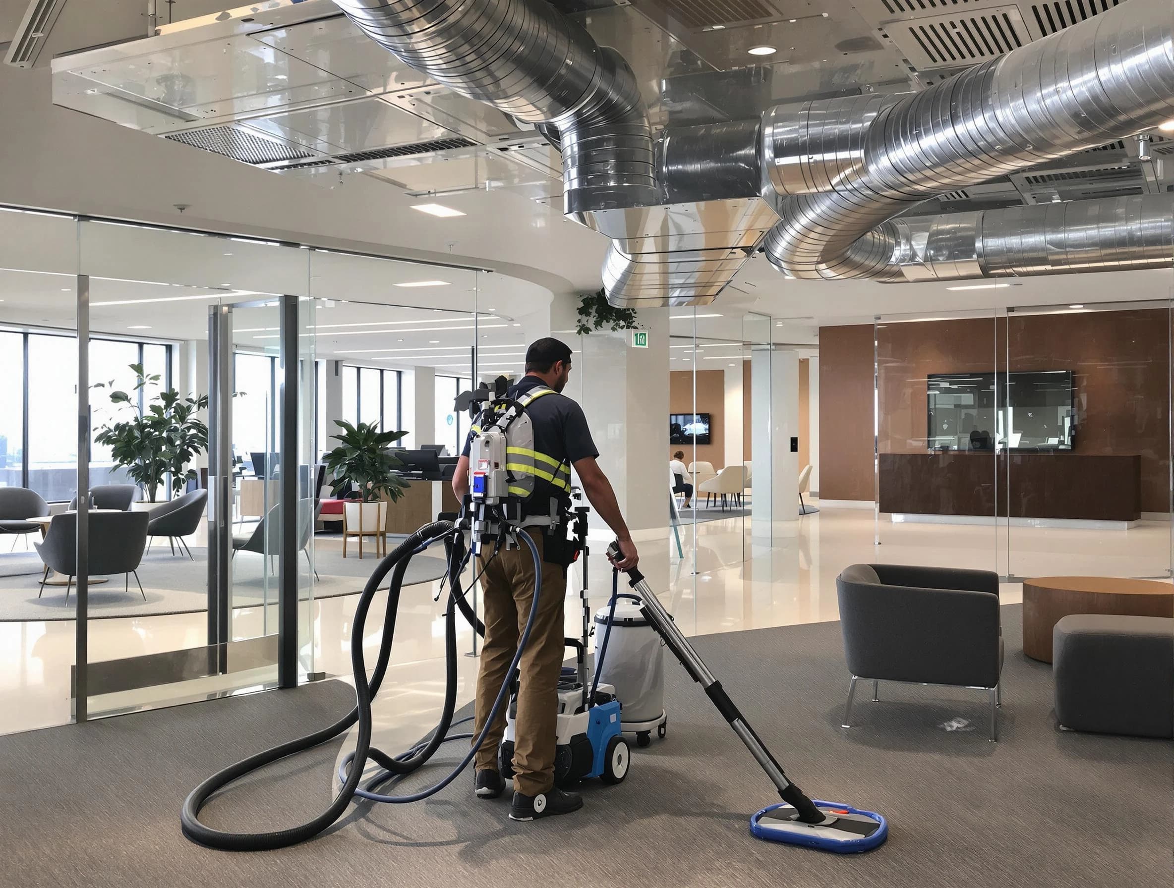 Commercial duct cleaning service by Williamsburg Air Duct Cleaning in Williamsburg