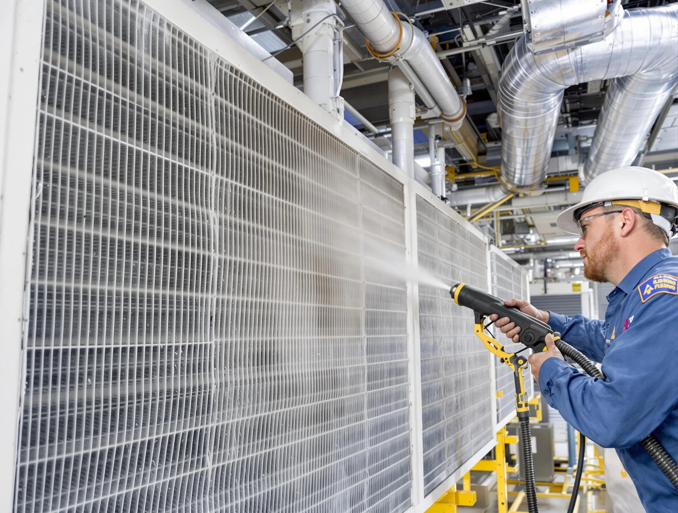 Professional commercial coil cleaning by Williamsburg Air Duct Cleaning in Williamsburg