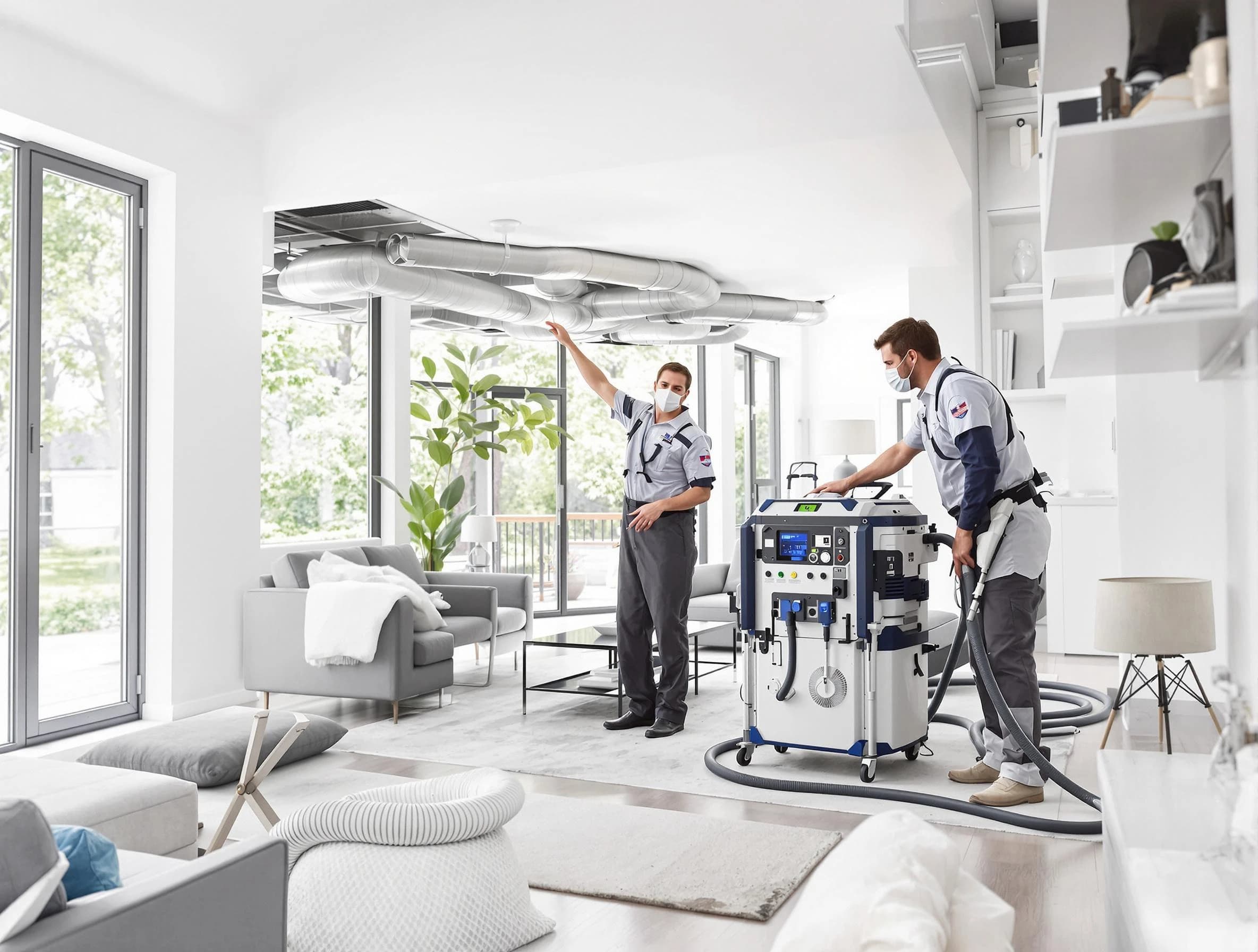 Williamsburg Air Duct Cleaning professional conducting pure air duct cleaning with state-of-the-art equipment in Williamsburg