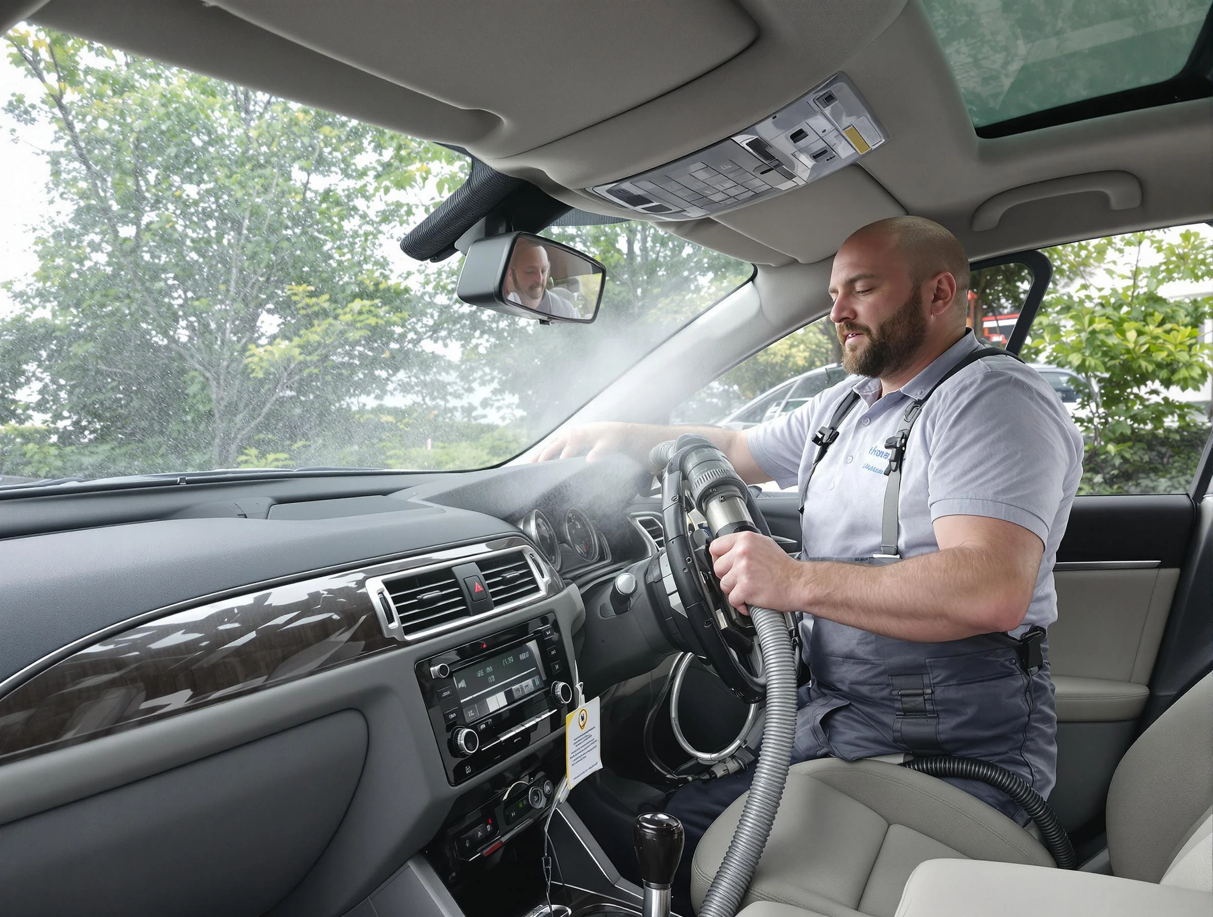 Williamsburg Air Duct Cleaning specialist performing professional car duct cleaning in Williamsburg