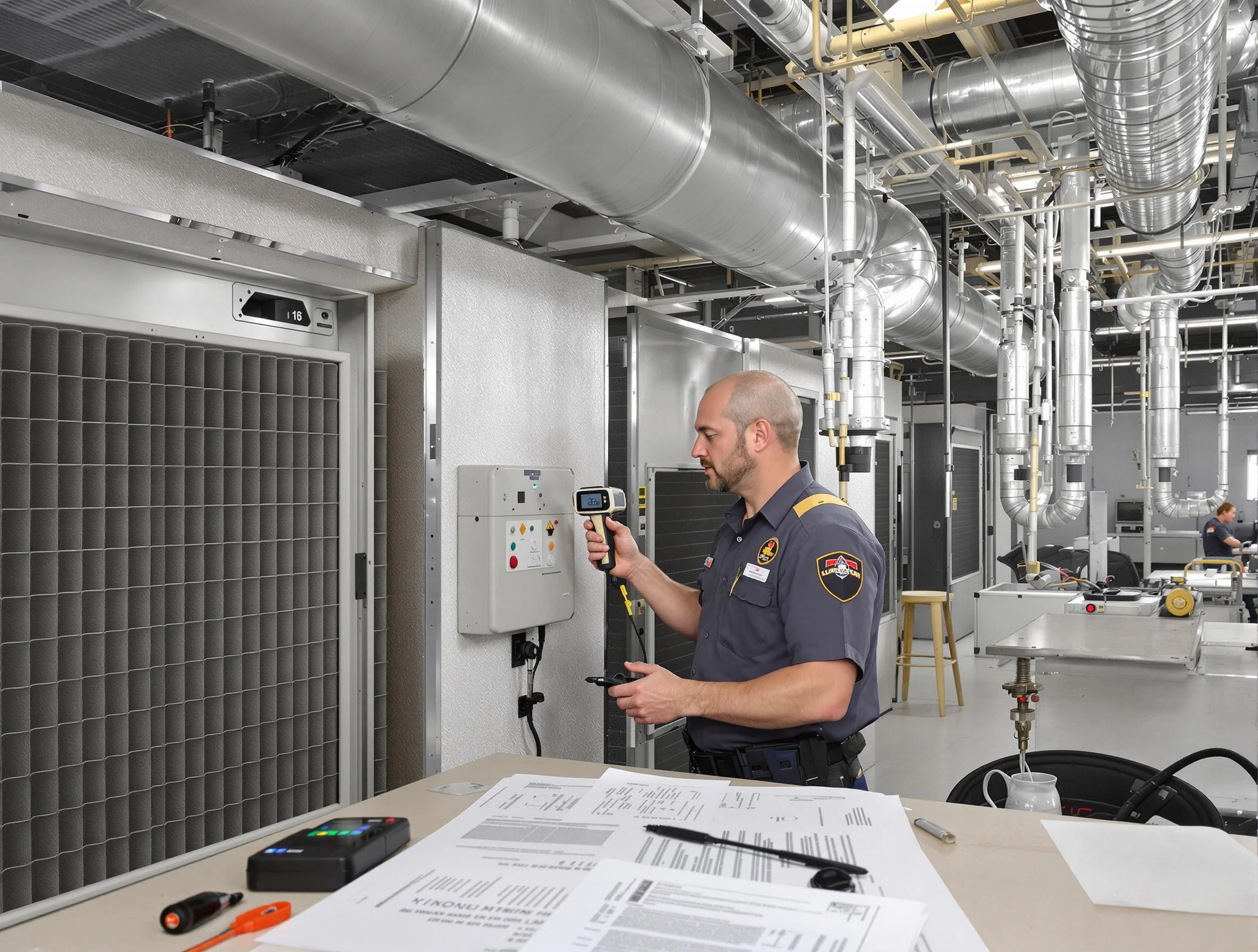 Professional filter system inspection by Williamsburg Air Duct Cleaning in Williamsburg